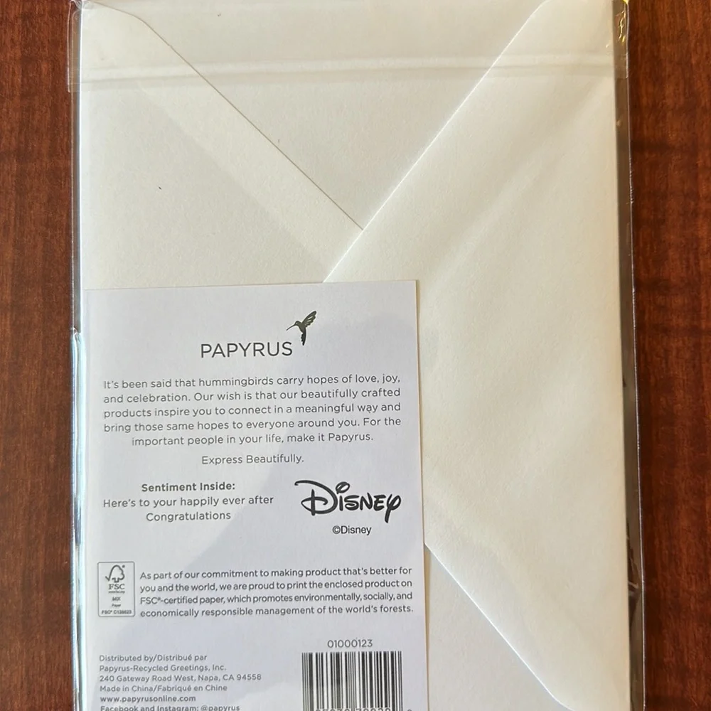 Papyrus Disney Princess Greeting Cards, Snow White, Belle & Cinderella Castle